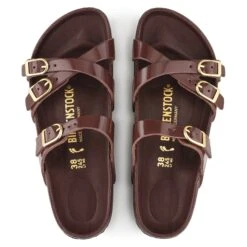 Birkenstock Franca Natural Leather Patent High Shine Chocolate -Birkenstock Shop 1021520 top