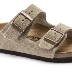 Birkenstock Arizona Kids Suede Leather Taupe -Birkenstock Shop 1021704 detail 1
