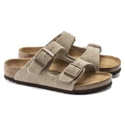 Birkenstock Arizona Kids Suede Leather Taupe -Birkenstock Shop 1021704 pair