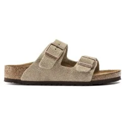 Birkenstock Arizona Kids Suede Leather Taupe -Birkenstock Shop 1021704 side