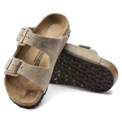 Birkenstock Arizona Kids Suede Leather Taupe -Birkenstock Shop 1021704 sole