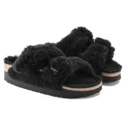 Arizona Big Buckle Shearling Shearling Teddy Black -Birkenstock Shop 1021705 pair