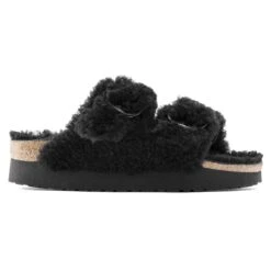 Arizona Big Buckle Shearling Shearling Teddy Black -Birkenstock Shop 1021705 side
