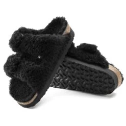 Arizona Big Buckle Shearling Shearling Teddy Black -Birkenstock Shop 1021705 sole