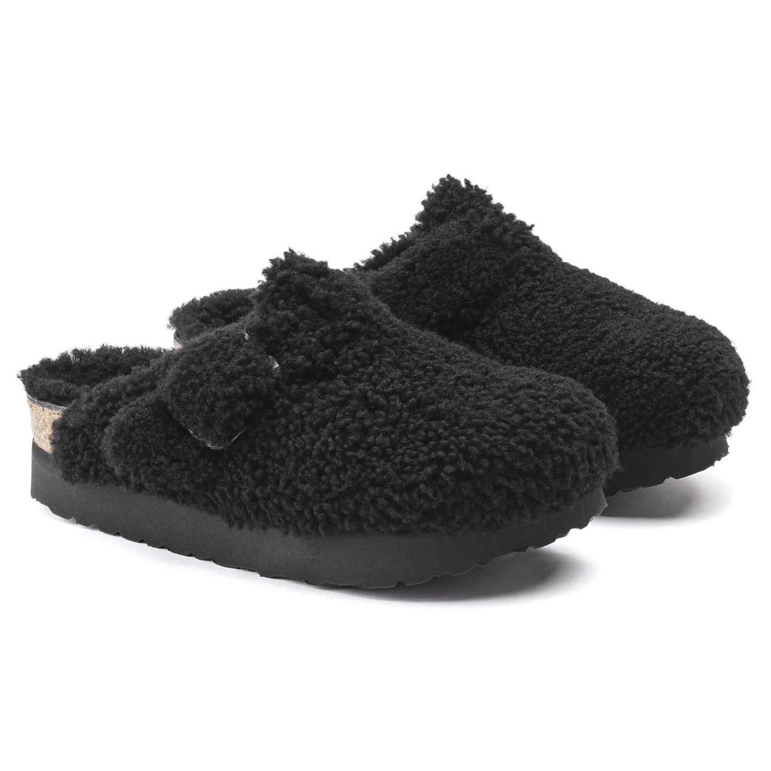 Boston Big Buckle Flex Platform Shearling Teddy Black 6 Boston Big Buckle Flex Platform Shearling Teddy Black - Image 6