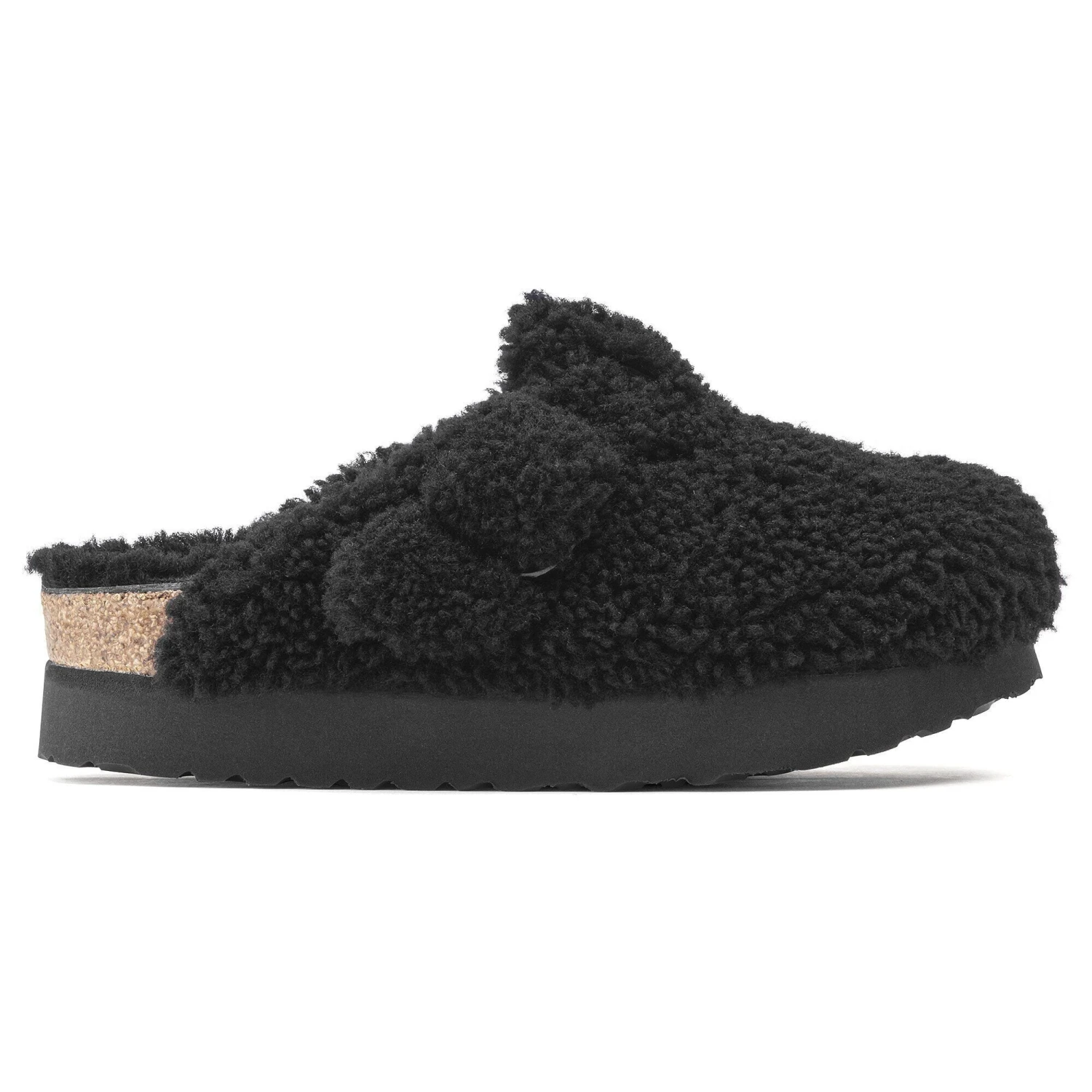 Boston Big Buckle Flex Platform Shearling Teddy Black 3 Boston Big Buckle Flex Platform Shearling Teddy Black - Image 3