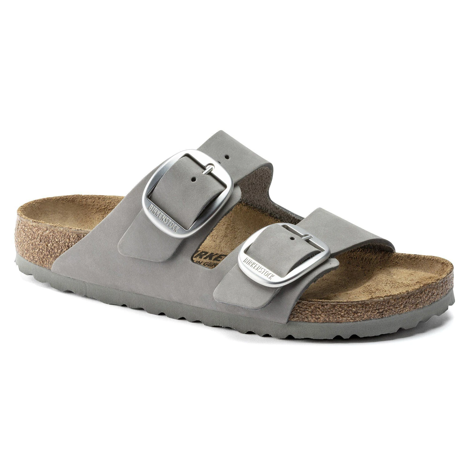 Birkenstock Arizona Big Buckle Nubuck Leather Dove Gray 1 Birkenstock Arizona Big Buckle Nubuck Leather Dove Gray