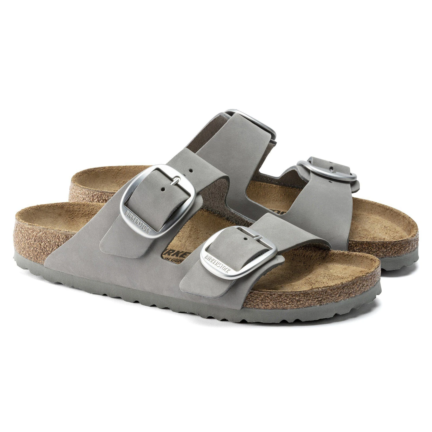 Birkenstock Arizona Big Buckle Nubuck Leather Dove Gray 8 Birkenstock Arizona Big Buckle Nubuck Leather Dove Gray - Image 8