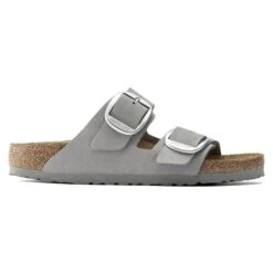 Birkenstock Arizona Big Buckle Nubuck Leather Dove Gray 10 Birkenstock Arizona Big Buckle Nubuck Leather Dove Gray -Birkenstock Shop 1022154 side