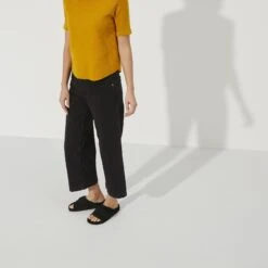 Birkenstock Kyoto Suede Leather Black -Birkenstock Shop 1022306 f look f