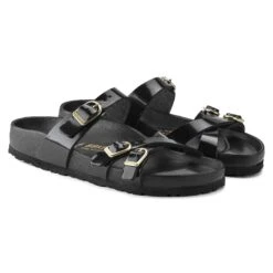 Birkenstock Franca Natural Leather Patent High Shine Black -Birkenstock Shop 1022534 pair