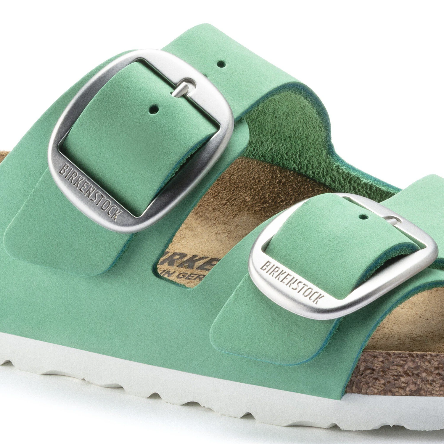 Birkenstock Arizona Big Buckle Nubuck Leather Bold Jade 5 Birkenstock Arizona Big Buckle Nubuck Leather Bold Jade - Image 5