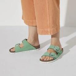 Birkenstock Arizona Big Buckle Nubuck Leather Bold Jade 13 Birkenstock Arizona Big Buckle Nubuck Leather Bold Jade -Birkenstock Shop 1022819 f closeup f