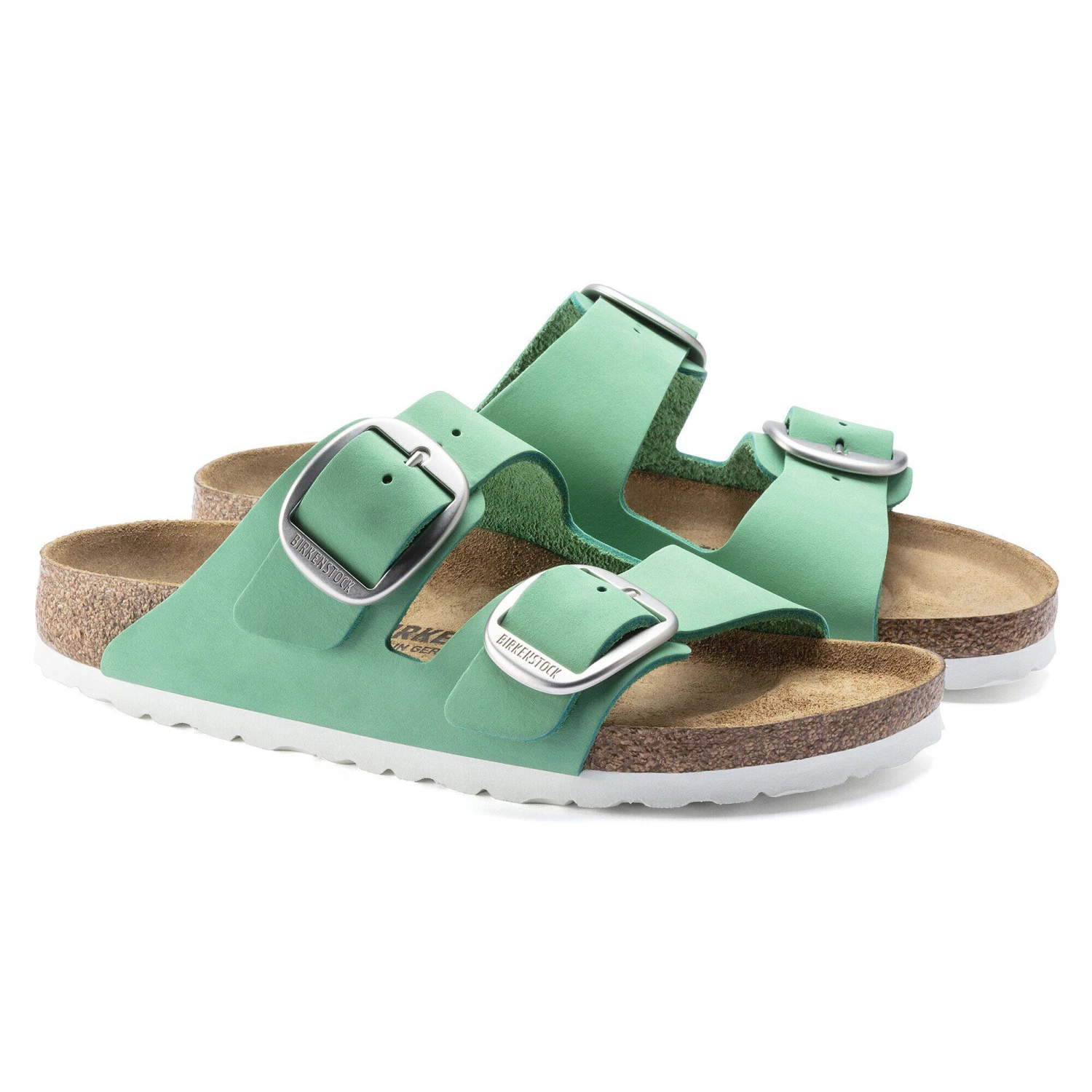 Birkenstock Arizona Big Buckle Nubuck Leather Bold Jade 7 Birkenstock Arizona Big Buckle Nubuck Leather Bold Jade - Image 7