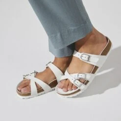 Birkenstock Franca Leather White -Birkenstock Shop 1022982 f closeup f