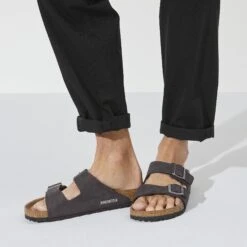 Birkenstock Arizona Vegan Synthetics Desert Dust Black 15 Birkenstock Arizona Vegan Synthetics Desert Dust Black -Birkenstock Shop 1023042 f closeup m