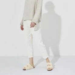 Birkenstock Arizona Big Buckle Shearling Teddy Eggshell -Birkenstock Shop 1023086 f look f