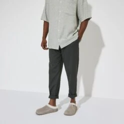 Birkenstock Zermatt Premium Suede Leather Stone Coin 15 Birkenstock Zermatt Premium Suede Leather Stone Coin -Birkenstock Shop 1023099 f look m