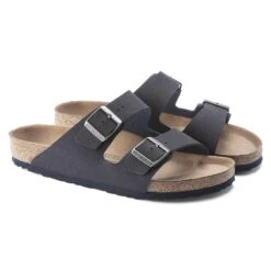 Birkenstock Arizona Vegan Synthetics Desert Dust Indigo Blue -Birkenstock Shop 1023116 pair