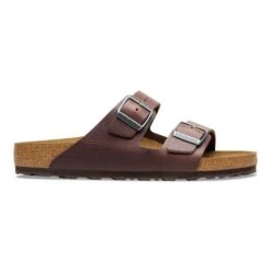 Birkenstock Arizona Grip Leather Vintage Wood Roast -Birkenstock Shop 1023117 side