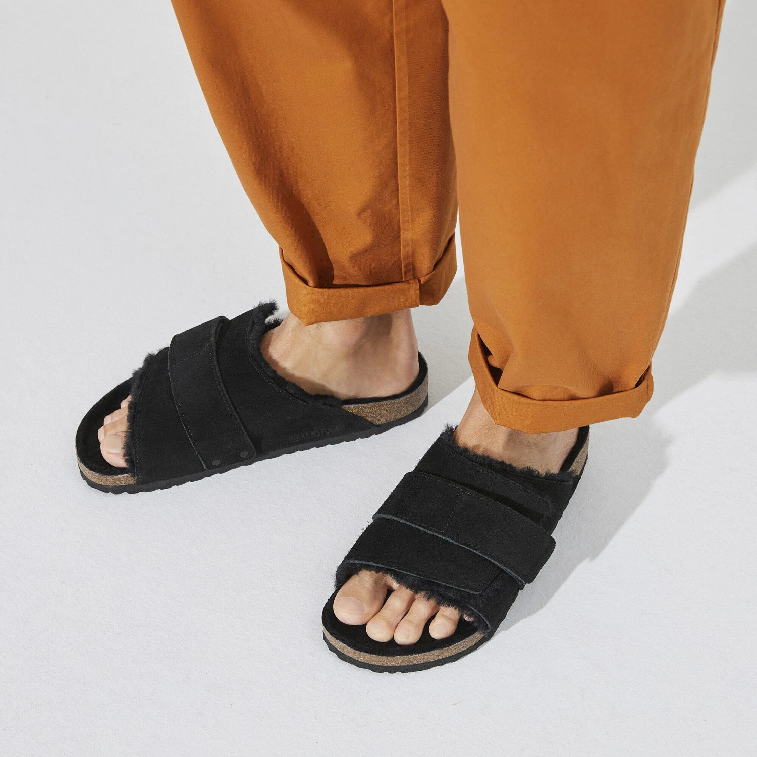 Birkenstock Kyoto Shearling Suede Leather Black 9 Birkenstock Kyoto Shearling Suede Leather Black - Image 9