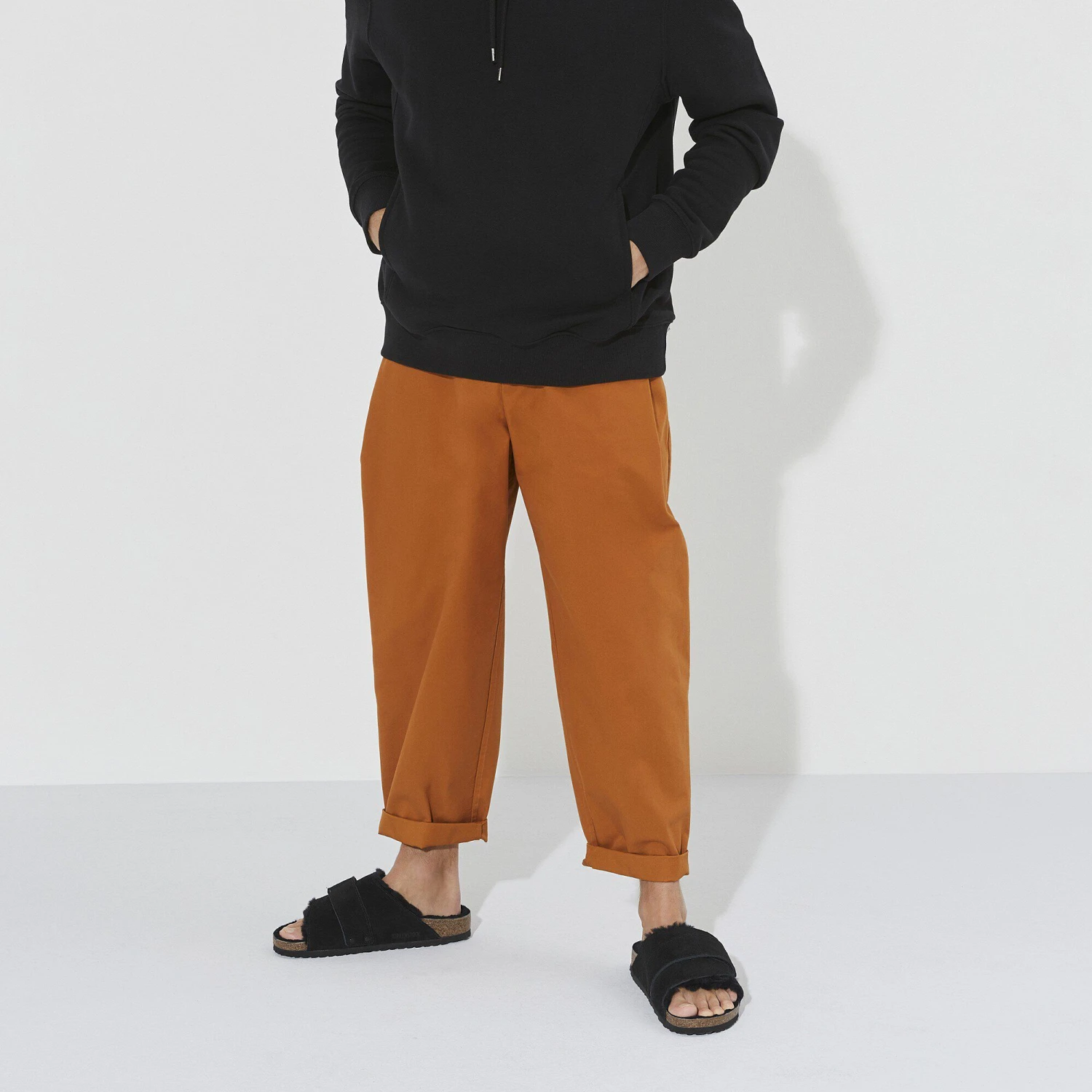 Birkenstock Kyoto Shearling Suede Leather Black 7 Birkenstock Kyoto Shearling Suede Leather Black - Image 7