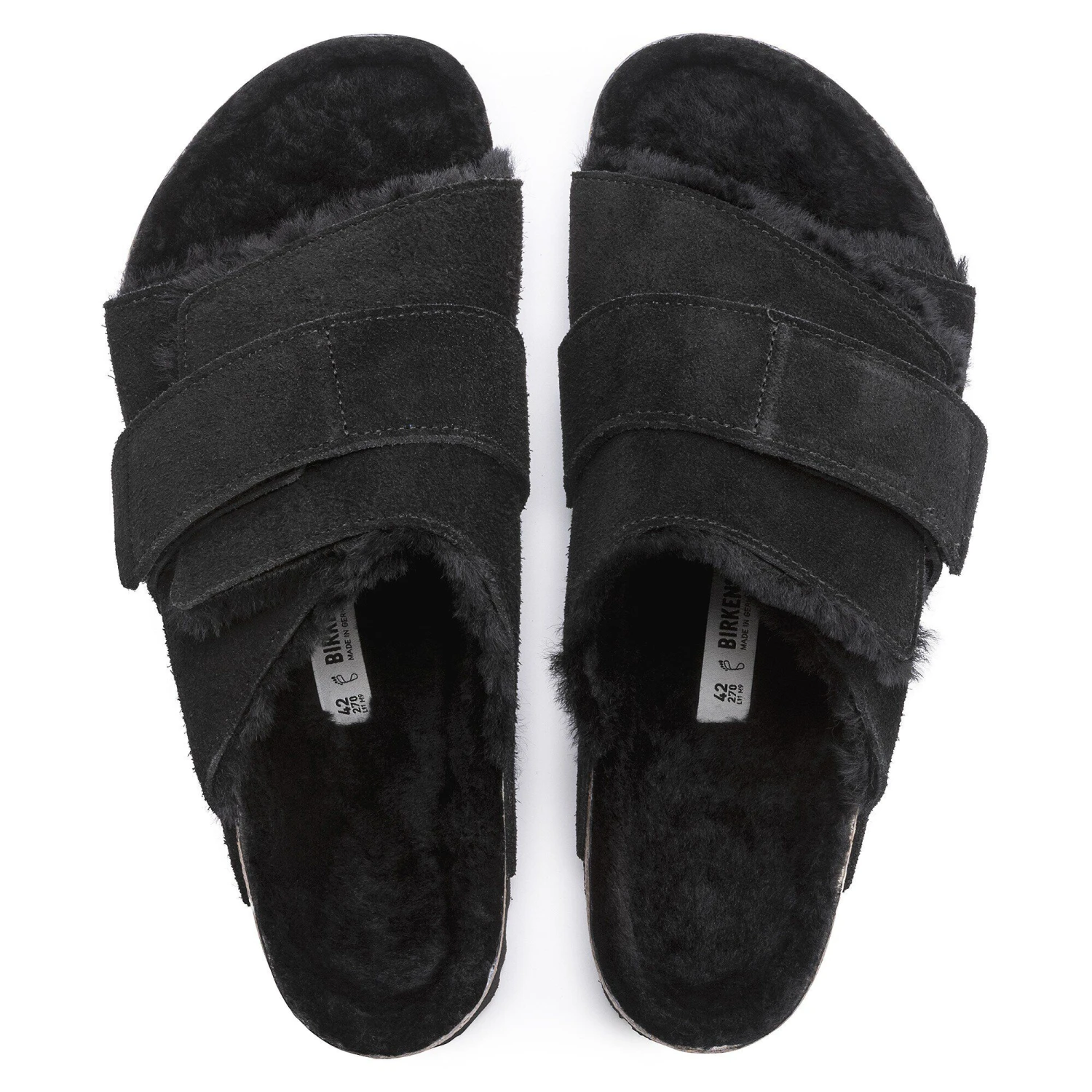 Birkenstock Kyoto Shearling Suede Leather Black 2 Birkenstock Kyoto Shearling Suede Leather Black - Image 2