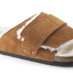 Birkenstock Kyoto Shearling Suede Leather Mink -Birkenstock Shop 1023202 detail 1