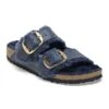 Birkenstock Arizona Big Buckle Shearling Oiled Leather Midnight Blue -Birkenstock Shop 1023214