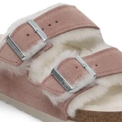 Birkenstock Arizona Shearling Suede Leather Pink Clay -Birkenstock Shop 1023254 detail 1