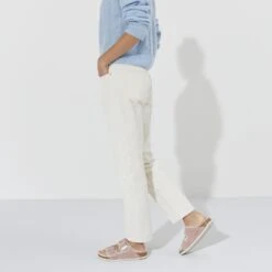 Birkenstock Arizona Shearling Suede Leather Pink Clay -Birkenstock Shop 1023254 f look f