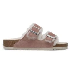 Birkenstock Arizona Shearling Suede Leather Pink Clay -Birkenstock Shop 1023254 side