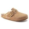 Birkenstock Boston Bold Shearling Nubuck Leather Cognac -Birkenstock Shop 1023307