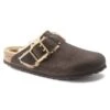 Birkenstock Boston Bold Shearling Nubuck Leather Espresso -Birkenstock Shop 1023317