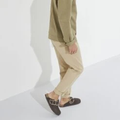 Birkenstock Boston Bold Shearling Nubuck Leather Espresso -Birkenstock Shop 1023317 f look m