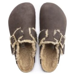 Birkenstock Boston Bold Shearling Nubuck Leather Espresso -Birkenstock Shop 1023317 top