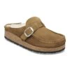 Birkenstock Buckley Shearling Suede Leather Dark Tea -Birkenstock Shop 1023441
