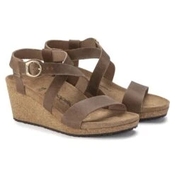 Sibyl Ring-Buckle Oiled Leather Cognac -Birkenstock Shop 1023523 pair