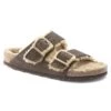 Birkenstock Arizona Bold Shearling Nubuck Leather Espresso -Birkenstock Shop 1023579