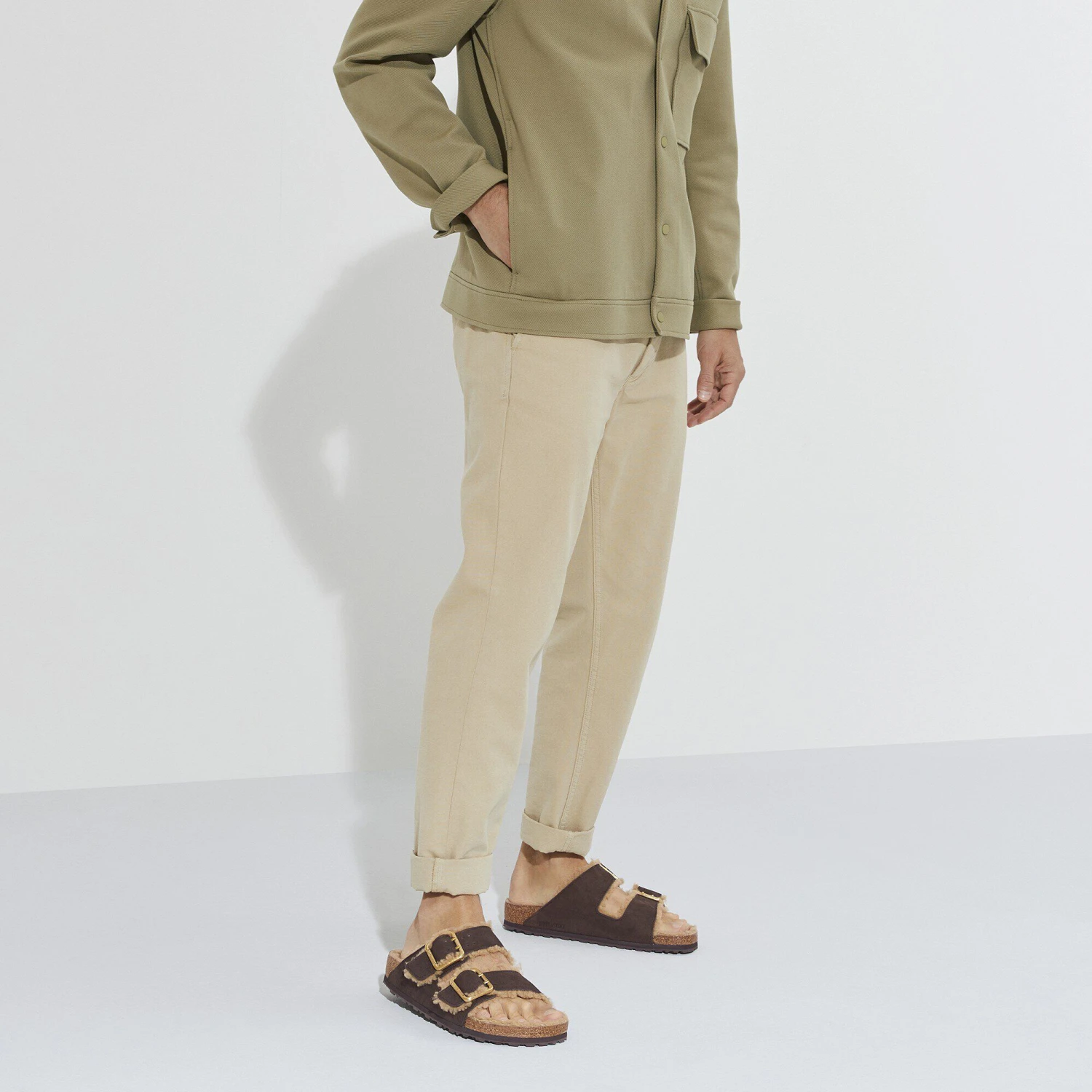 Birkenstock Arizona Bold Shearling Nubuck Leather Espresso 5 Birkenstock Arizona Bold Shearling Nubuck Leather Espresso - Image 5