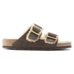 Birkenstock Arizona Bold Shearling Nubuck Leather Espresso 10 Birkenstock Arizona Bold Shearling Nubuck Leather Espresso -Birkenstock Shop 1023579 side