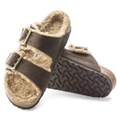 Birkenstock Arizona Bold Shearling Nubuck Leather Espresso 14 Birkenstock Arizona Bold Shearling Nubuck Leather Espresso -Birkenstock Shop 1023579 sole