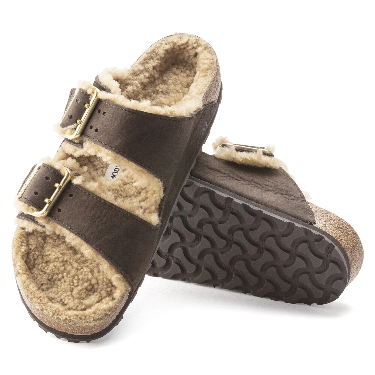 Birkenstock Arizona Bold Shearling Nubuck Leather Espresso 7 Birkenstock Arizona Bold Shearling Nubuck Leather Espresso - Image 7