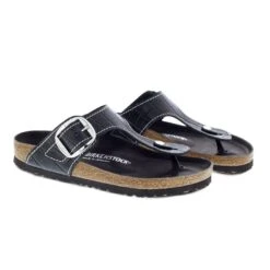 Birkenstock Gizeh Big Buckle Natural Leather Patent Black -Birkenstock Shop 1023779 pair