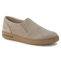 Birkenstock Oswego Suede Leather Grained Sandcastle