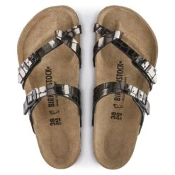Birkenstock Mayari Microfiber Gator Gleam Black -Birkenstock Shop 1023868 top