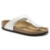 Birkenstock Gizeh Natural Leather Patent Patent White -Birkenstock Shop 1023897