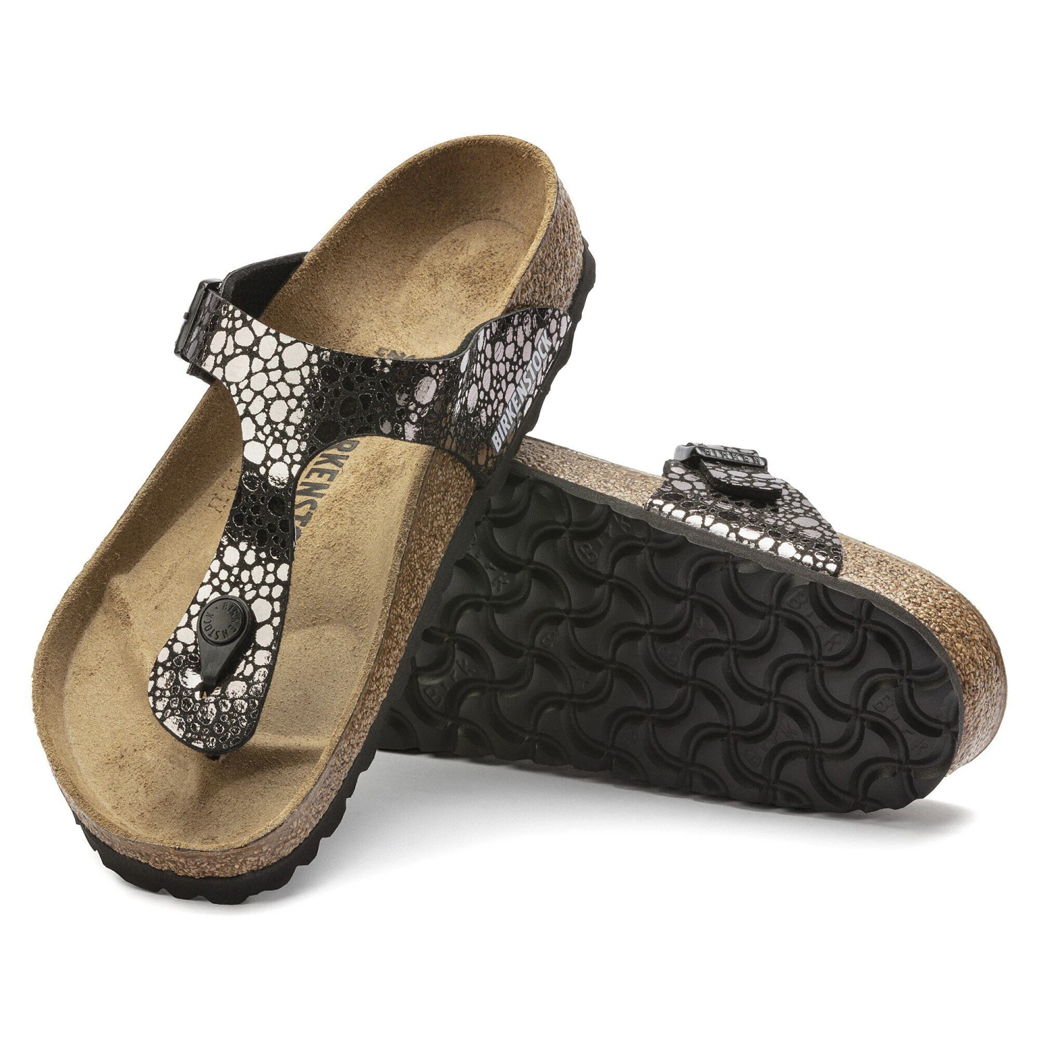 Birkenstock Gizeh Birko-Flor Metallic Stones Black 5 Birkenstock Gizeh Birko-Flor Metallic Stones Black - Image 5