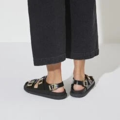 Birkenstock Cannes Leather Black -Birkenstock Shop 1023919 f closeup f