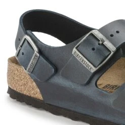 Birkenstock Milano Oiled Leather Insignia Blue -Birkenstock Shop 1023924 detail 1